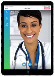 Doctor on telehealth service